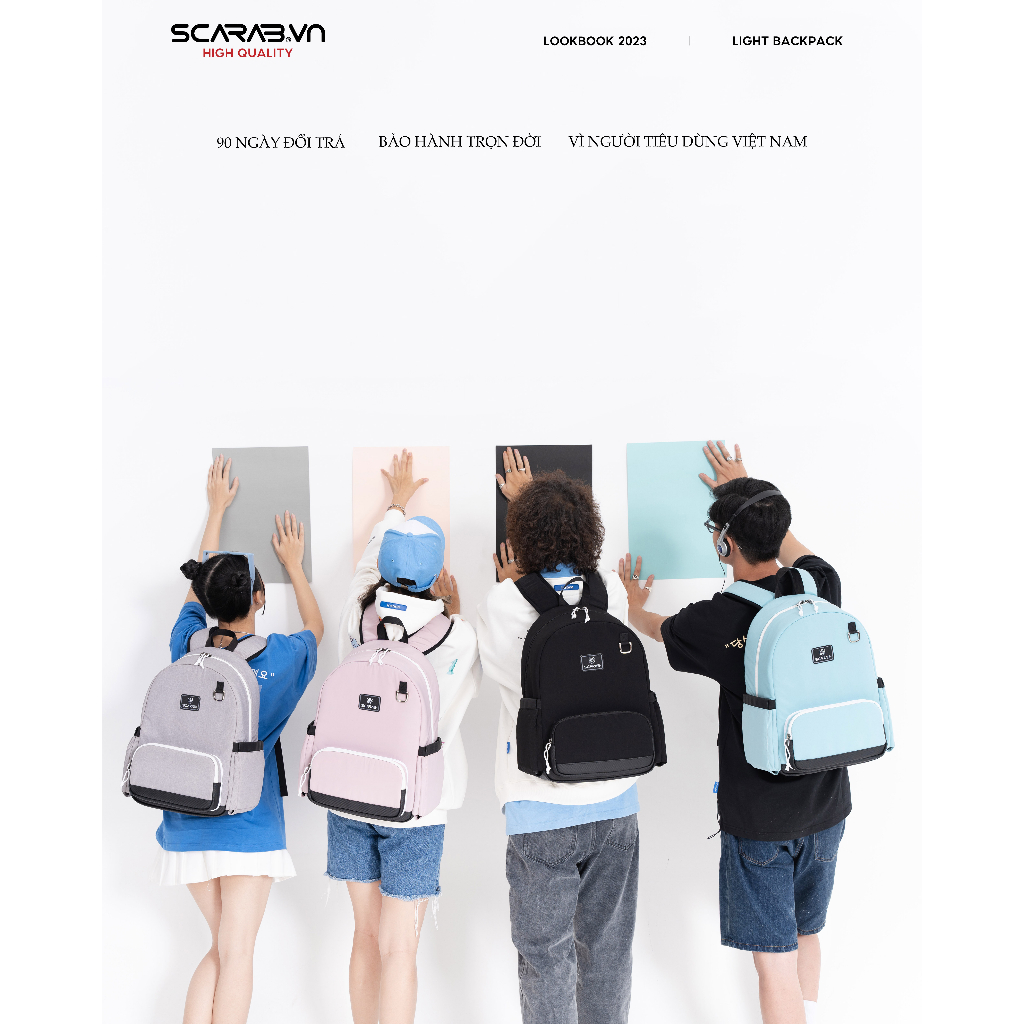 Balo Nam Nữ, Đi Học Hằng Ngày SCARAB - LIGHT Backpack Unisex