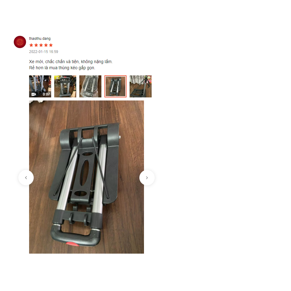 Xe kéo hàng đa năng gấp gọn tải trọng 60kg khung thép, kéo hàng tiện ích cho gia đình, văn phòng