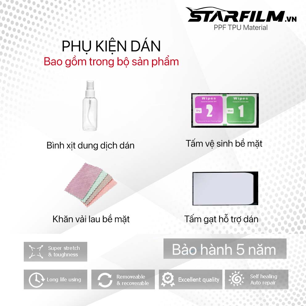 Toyota Fortuner 2023 PPF TPU nội thất chống xước tự hồi phục STARFILM