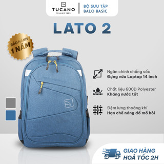 Balo Laptop Nam Nữ Cao Cấp TUCANO LATO 2 14 Inch - Ngăn Chính Thiết Kế Chống Sốc Bảo Vệ Thiết Bị