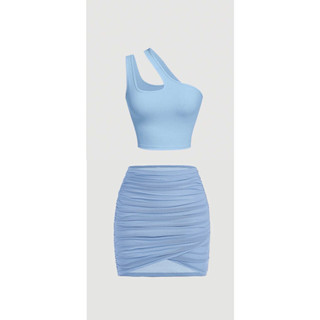 SET mix chân váy xanh blue sẵn chân xs ạ