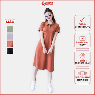 Đầm Polo Nữ 𝐂𝐀𝐑𝐃𝐈𝐍𝐀 Chất Vải Lacoste Dáng Dài Chữ A Cổ Đức Năng Động Trẻ Trung 3VP02