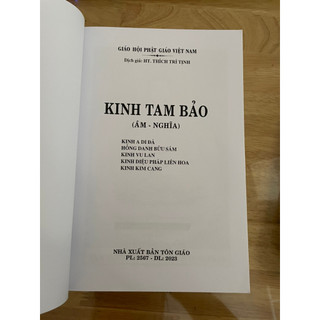 Sách - Kinh Tam Bảo ( Âm - Nghĩa)