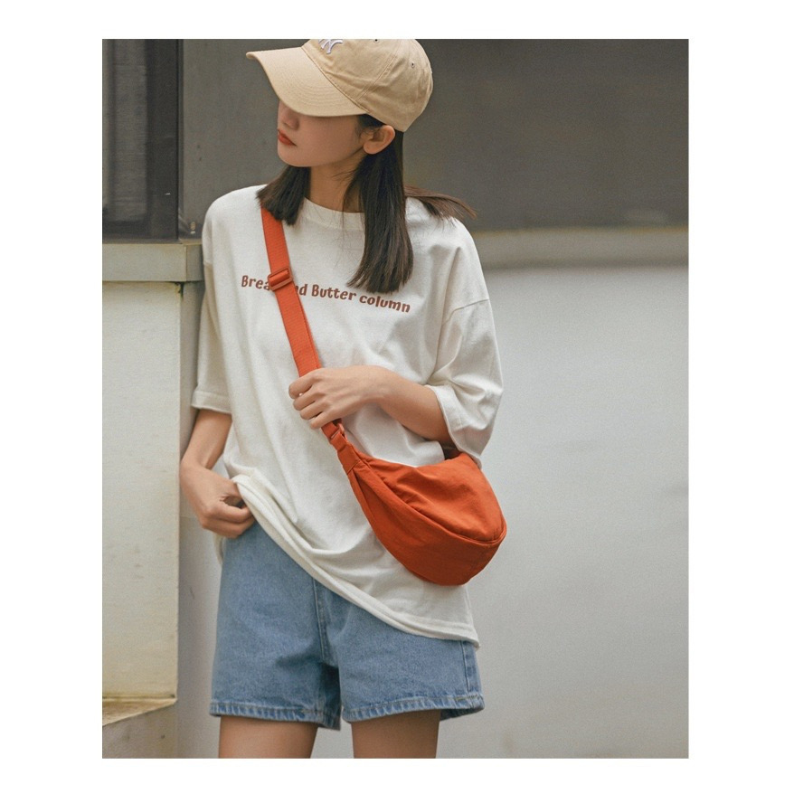 Túi Đeo Chéo Mino Bao Tử Vải Canvas Xách Tay Kẹp Nách Thời Trang Cá Tính