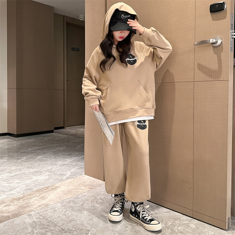 Bộ quần áo hoodie thu đông bé gái 18-48kg từ 4-14 tuổi mẫu S. Set đồ bộ bé gái, hoodie bé gái, bộ thu đông bé gái