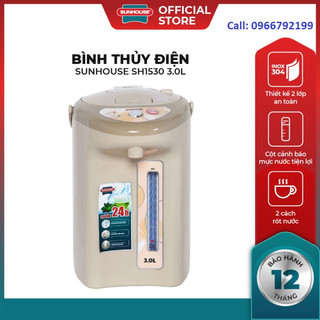 Bình thủy điện 3L SUNHOUSE SH1530 - 735W, Bảo hành chính hãng 12 tháng