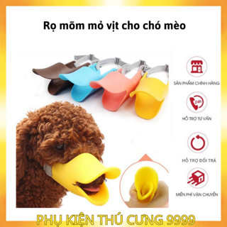 Rọ mõm vịt silicon cho chó vô cùng dễ thương