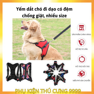 Dây dắt chó , yếm dắt chó đi dạo có đệm lưng chống giật