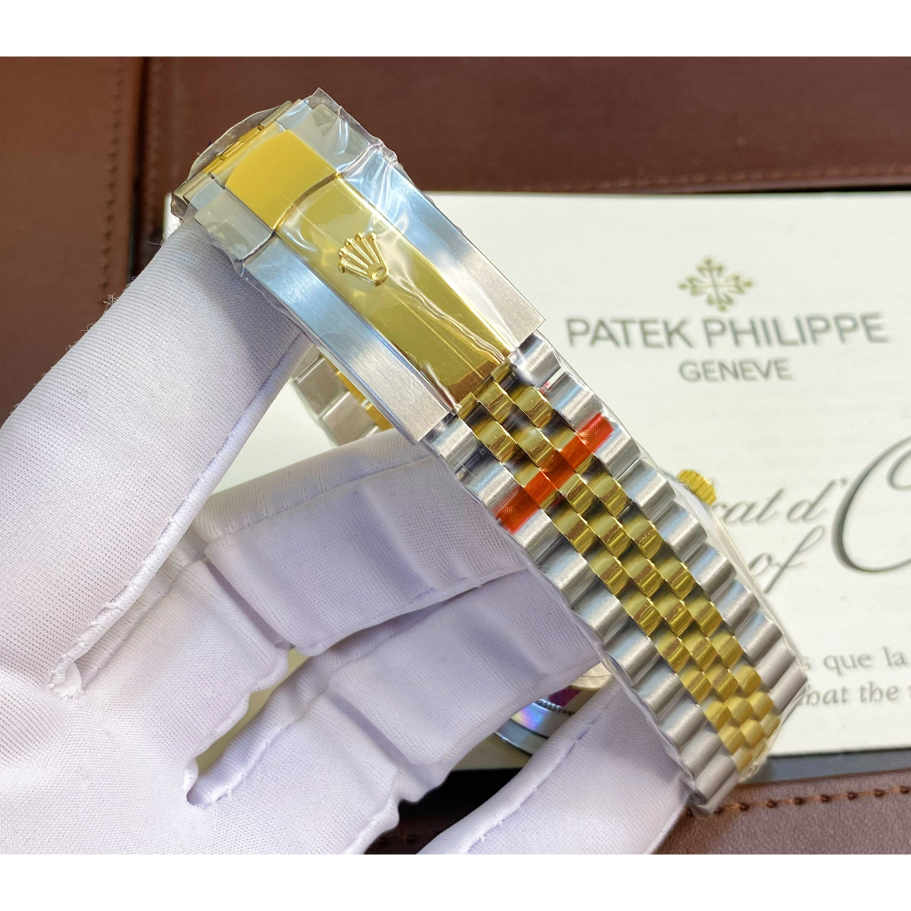 Đồng hồ Nam Rolex máy nhật vỏ vàng mặt đen số đá dòng cơ Automatic size 38mm-41mm