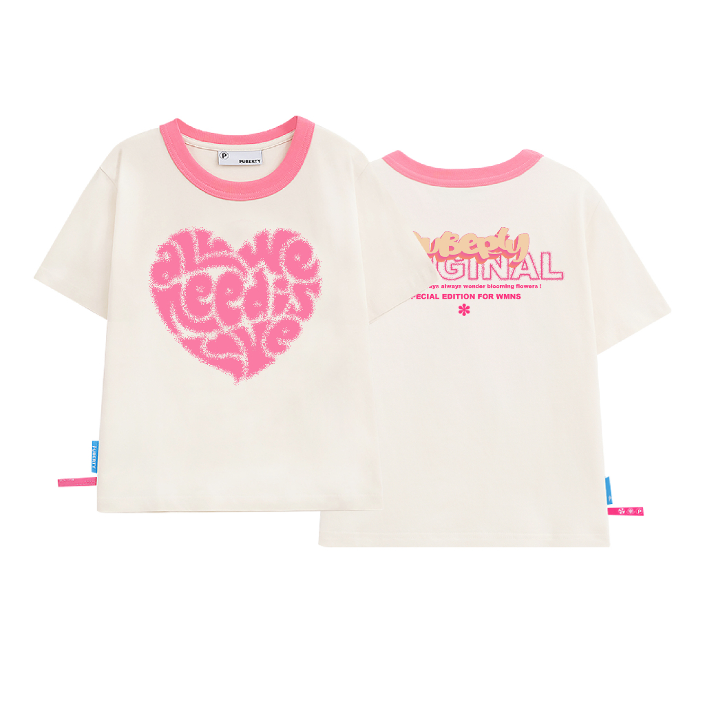 Áo thun baby tee Localbrand PUBERTY BIG HEART BABY TEE