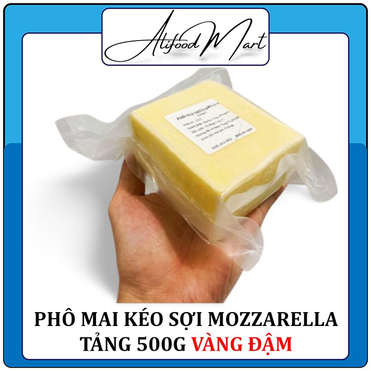 Phô Mai Mozzarella Kéo Sợi Đức Khối 500g