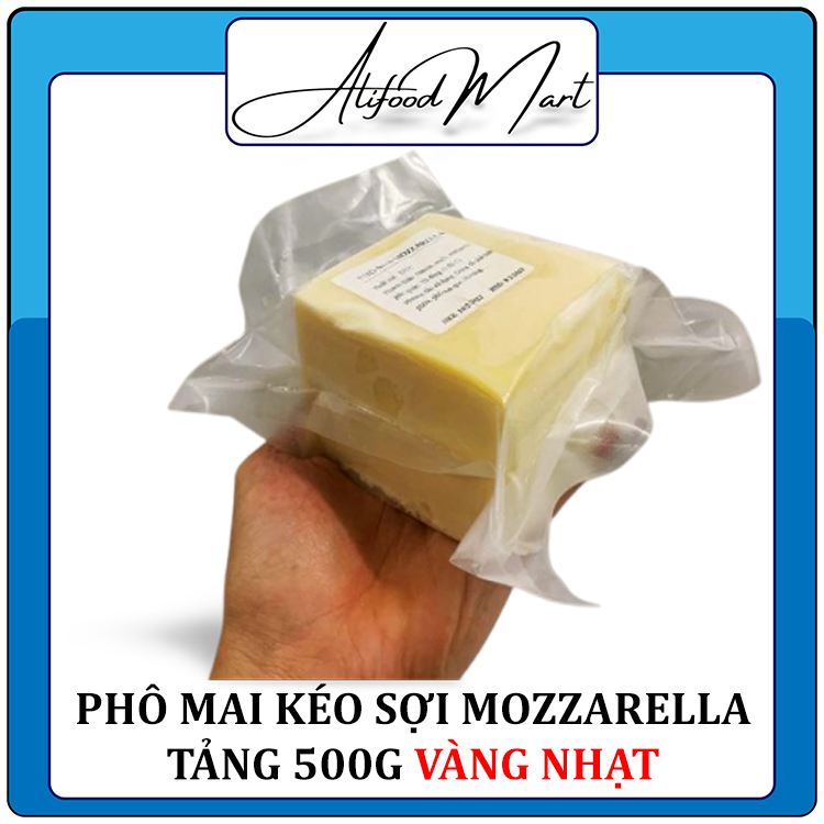 Phô Mai Mozzarella Kéo Sợi Đức Khối 500g