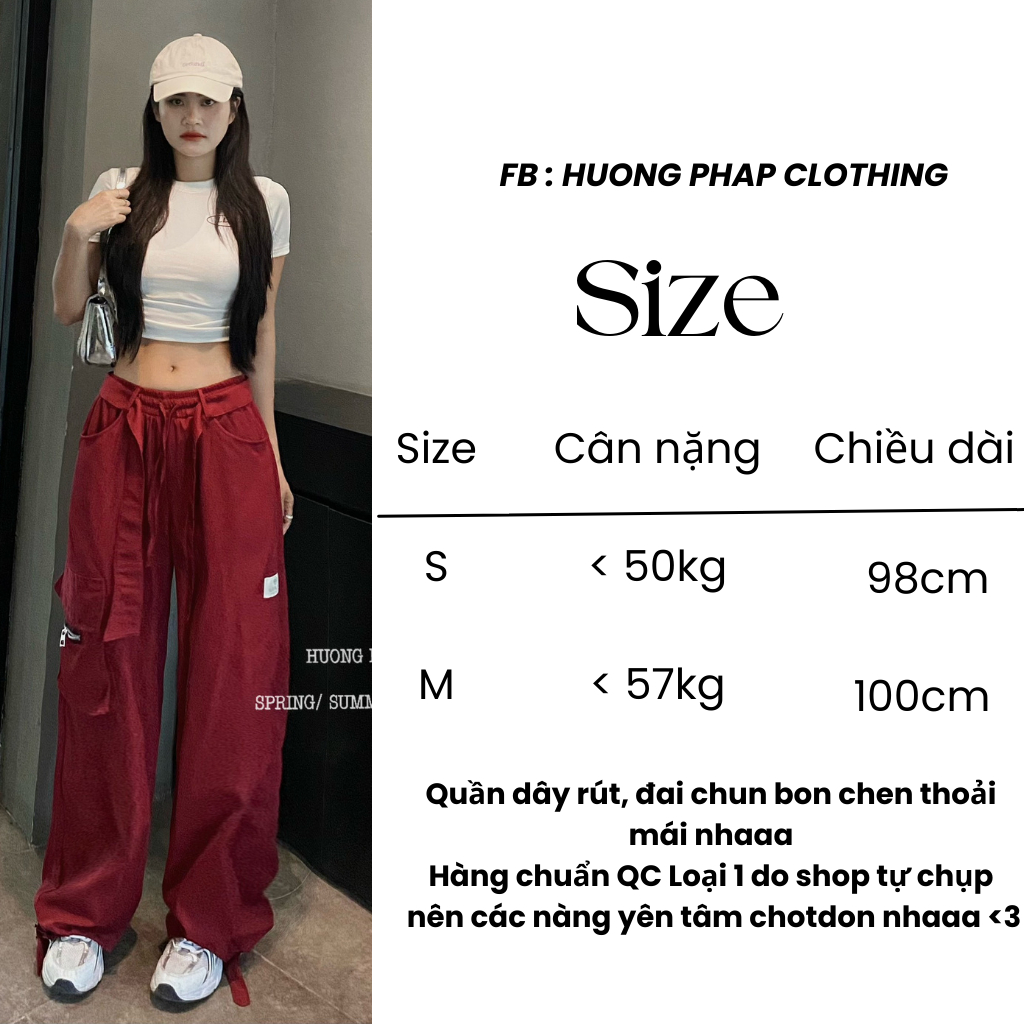 Set Áo Croptop Trắng Mix Quần Xuông Túi Hộp Màu Đỏ Đô Cool Ngầu Phong Cách Ulzzang Unisex HuongPhapClothing