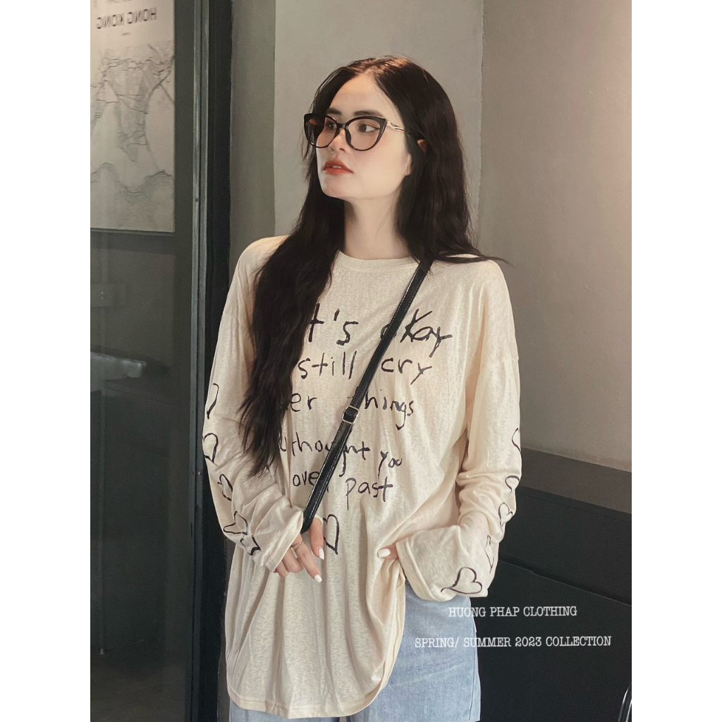 Áo Thun Giấy Dài Tay 2 Màu Trắng Đen Cool Ngầu Phong Cách Ulzzang Unisex HuongPhapClothing