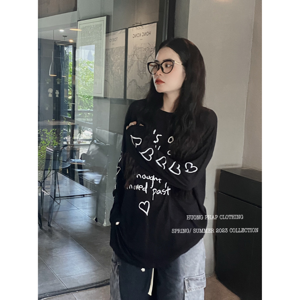 Áo Thun Giấy Dài Tay 2 Màu Trắng Đen Cool Ngầu Phong Cách Ulzzang Unisex HuongPhapClothing