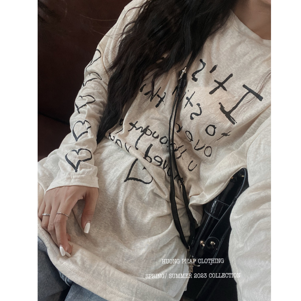 Áo Thun Giấy Dài Tay 2 Màu Trắng Đen Cool Ngầu Phong Cách Ulzzang Unisex HuongPhapClothing