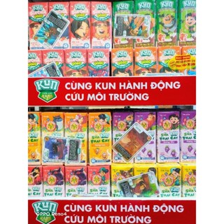 Lốc 4 hộp sữa kun đủ vị 180ml, 110ml