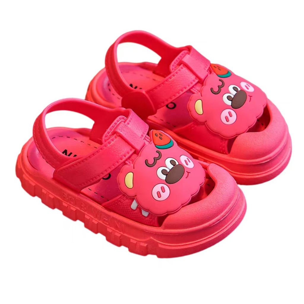 Giày quai dán cho bé trai bé gái hình mèo dâu siêu đẹp size to lùi size