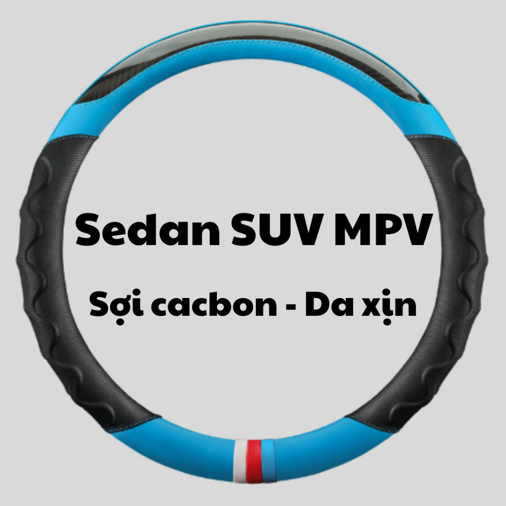 Bọc vô lăng xe ô tô Da xịn vân Carbon thiết kế trẻ trung sành điệu dùng cho qua lăng xe từ 4 chỗ đến 7 chỗ bám tay lái
