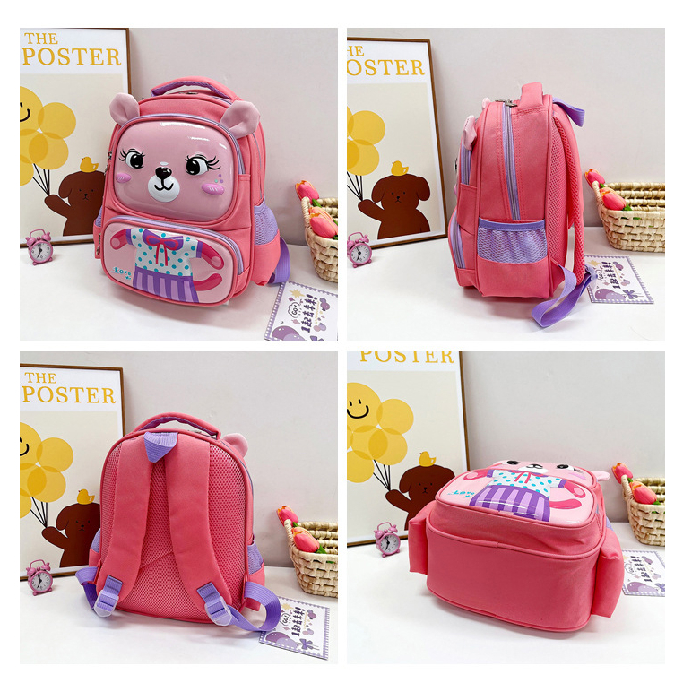 Balo mầm non cặp cho bé trai gái đi học mẫu giáo in 3d ngộ nghĩnh đáng yêu vải oxford cao cấp 1330