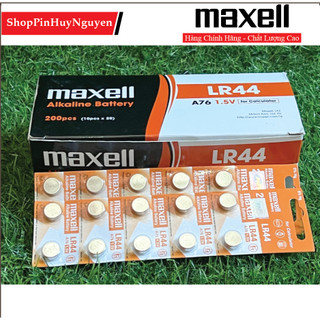 Pin lr44 ag13 maxell vỉ 10 viên - chính hãng