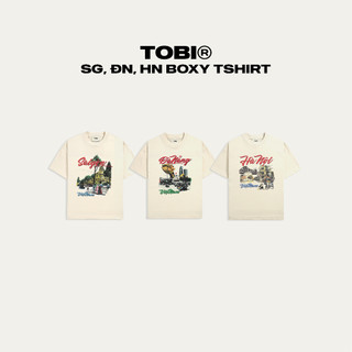 Áo Thun Hà Nội/Sài Gòn/Đà Nẵng Souvenirs Boxy TOBI