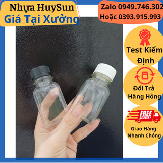 Combo 50 Chai Nhựa Dẹp 50ml Kèm Nắp. Chai cực dày