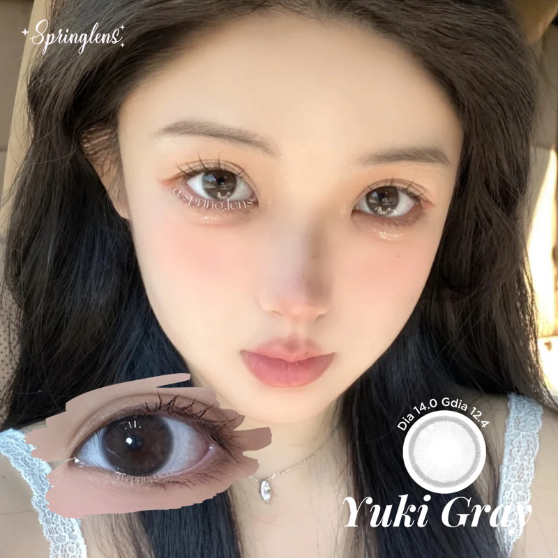 Kính áp tròng YUKI Gray Silicone Hydrogel dạng vỉ 6tháng @spring.lens