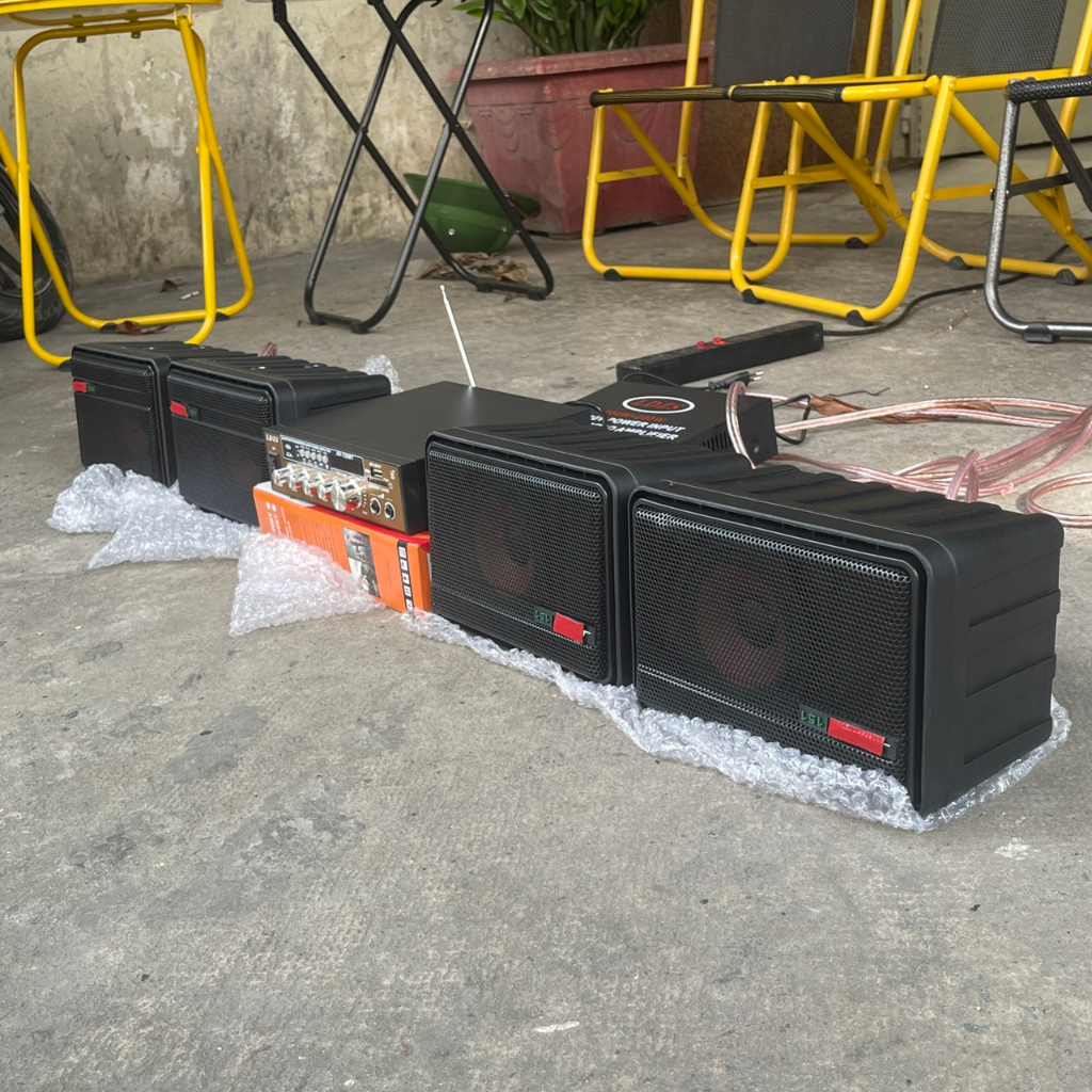 Combo Dàn Karaoke Loa 151, Amply 128BT + 10m Dây Loa Dùng Cho Quán Ăn, Nhà Hàng, Cafe..., Âm Thanh Chất Lượng