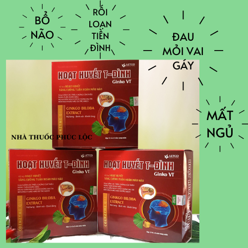 (CHÍNH HÃNG) Hoạt huyết T-Đình, tăng cường tuần hoàn não, giúp bổ não, hộp 60 viên