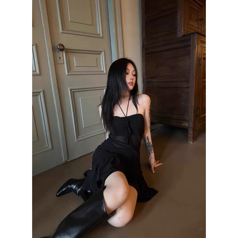 Váy body xuyên thấu phần eo dành cho nữ