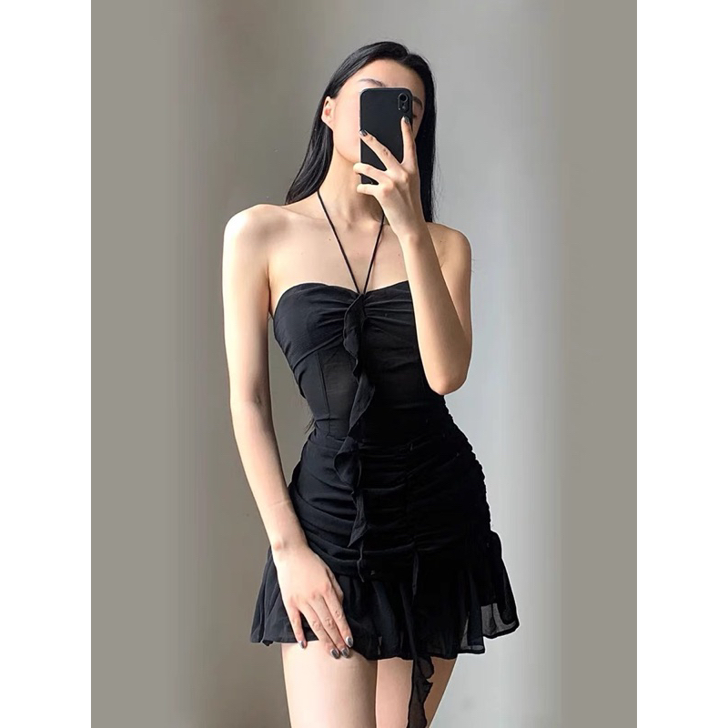 Váy body xuyên thấu phần eo dành cho nữ