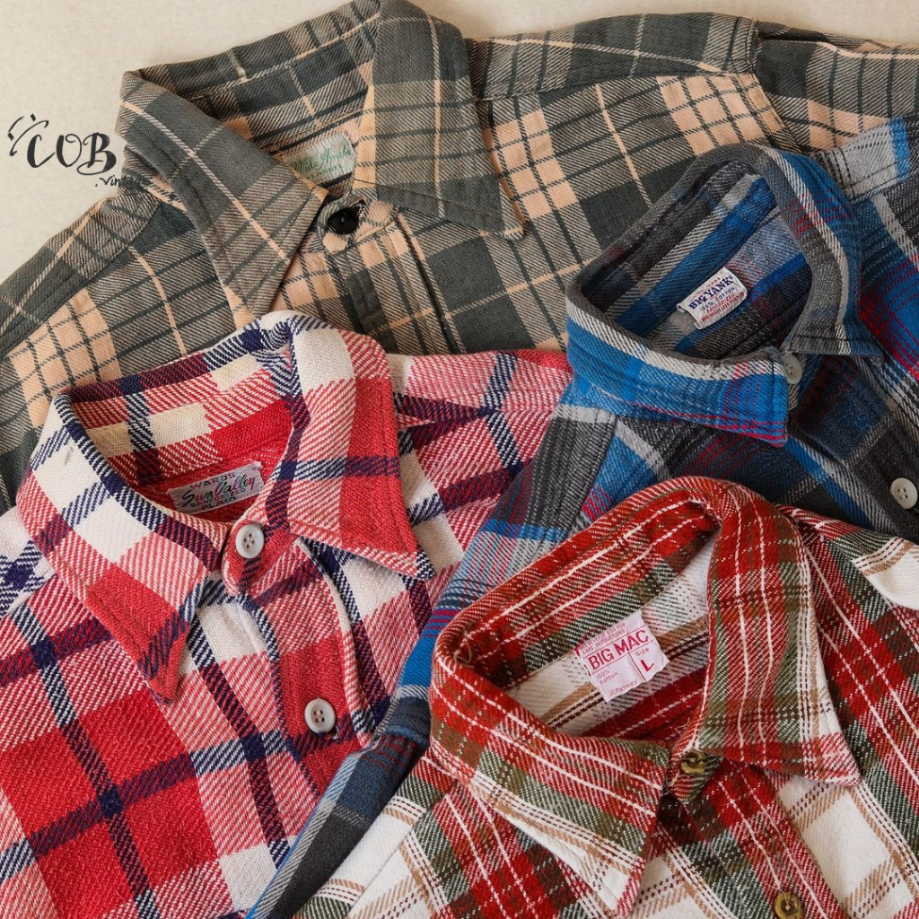 Áo sơ mi Flannel - secondhand  - vintage, cổ điển-COB.vintage