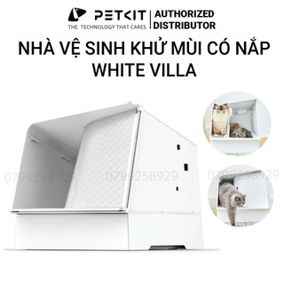 Nhà Vệ Sinh Cao Cấp Cho Mèo White Villa Petkit Kín Đáo, Chống Văng Cát, Khử Mùi Hiệu Quả