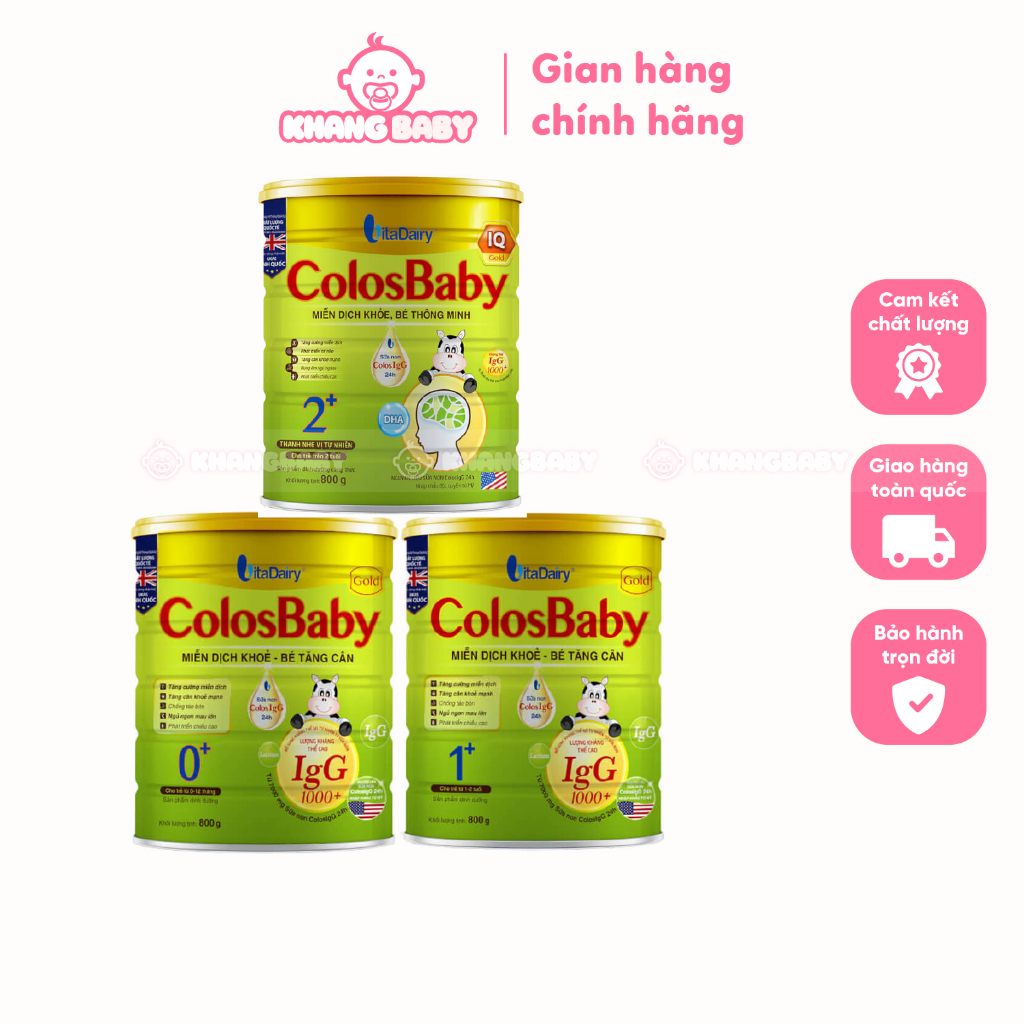Sữa ColosBaby Gold Số 0,1,2 Hộp 800g - Shop Khang Baby