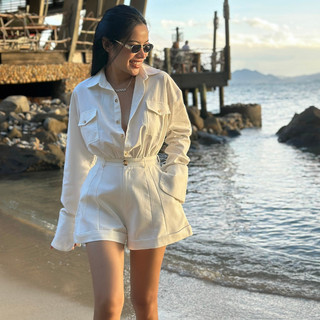 Bộ jum short chất linen mùa hè - j8301