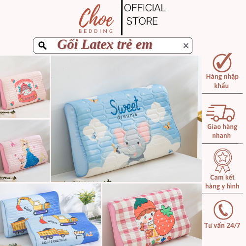 Gối Cao Su Latex Cho Bé, Cao Su Non Siêu Mềm Mịn và Thoáng Mát