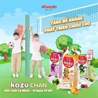 Combo 3 lốc (4*180ml) Kazu chan vị Nho, Cam, Nhiệt Đới