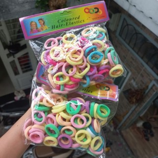Sỉ 98 thun cột tóc màu loại đẹp,mềm cho bé (thun 2.5cm)