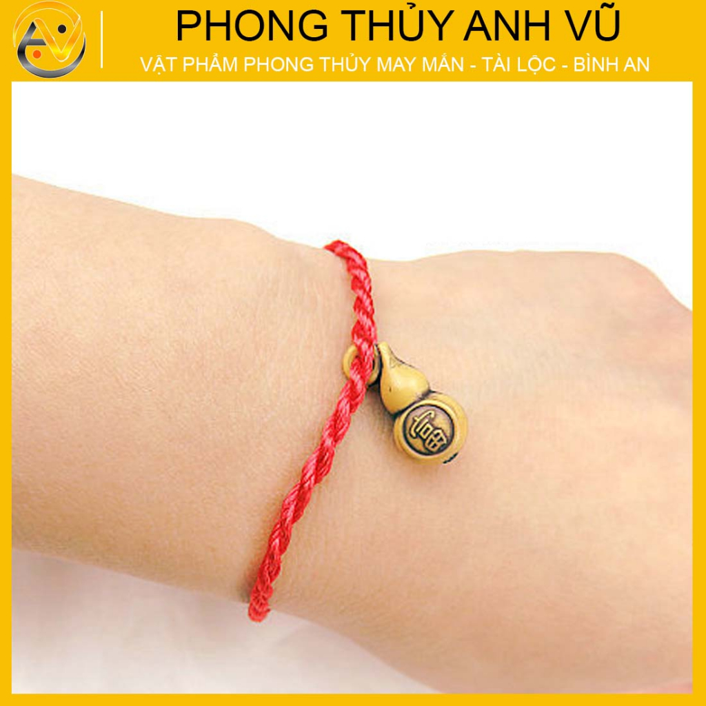 Vòng tết chỉ đỏ mix hồ lô mang lại may mắn tài lộc đã khai quang