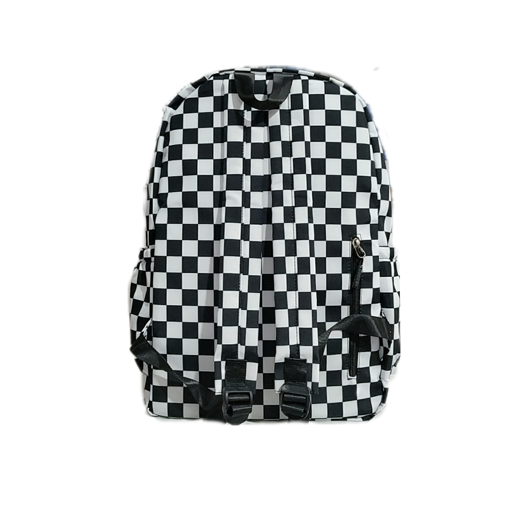 Balo caro trơn đi học nam nữ size to vải dù cho học sinh cấp 2 cấp 3 - B1180