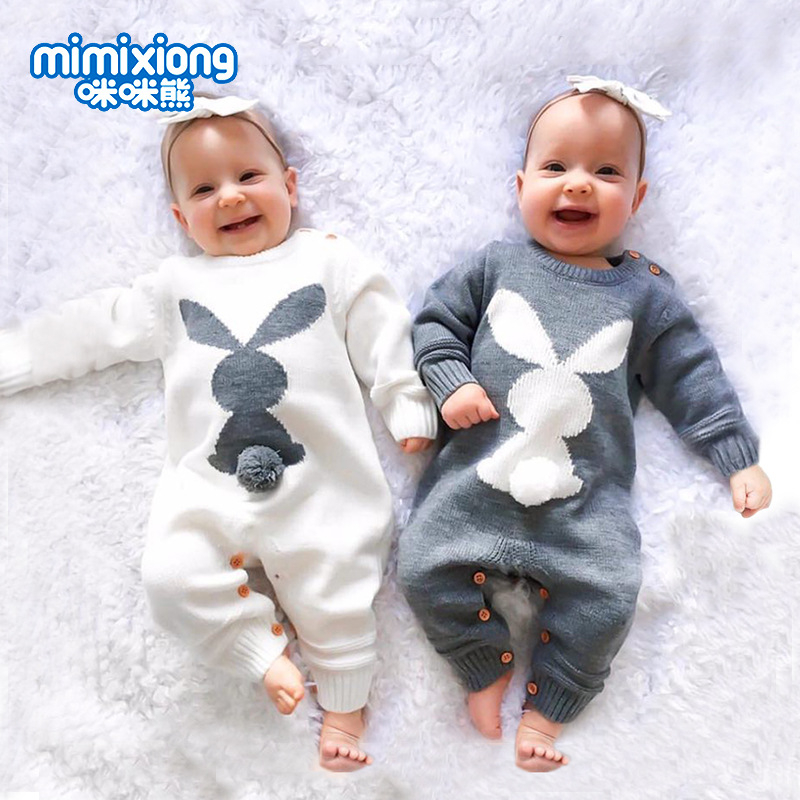 bộ body len họa tiết thỏ bông nhiều màu lựa chọn siêu đáng yêu cho bé trai bé gái