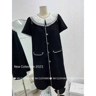 Váy phối cổ tơ dập sm