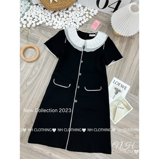 Váy phối cổ tơ dập sm