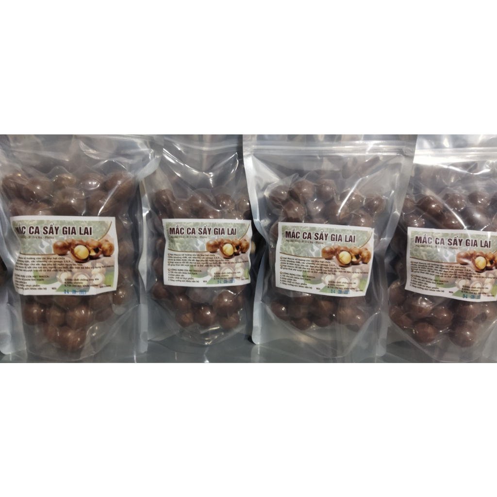 1kg Hạt Macca Sạch Gia Lai, Hạt sấy nứt vỏ hạt to, nhân to sấy chín, nhân nhỏ sấy chín, nhân sống làm sữa hạt