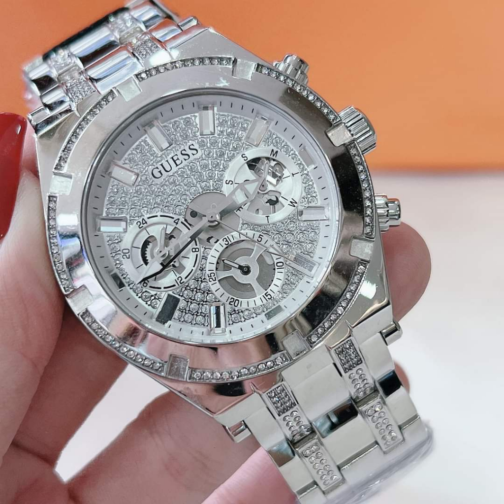 Đồng Hồ Nam Guess GW0261G1 Dây Thép, Size 44mm