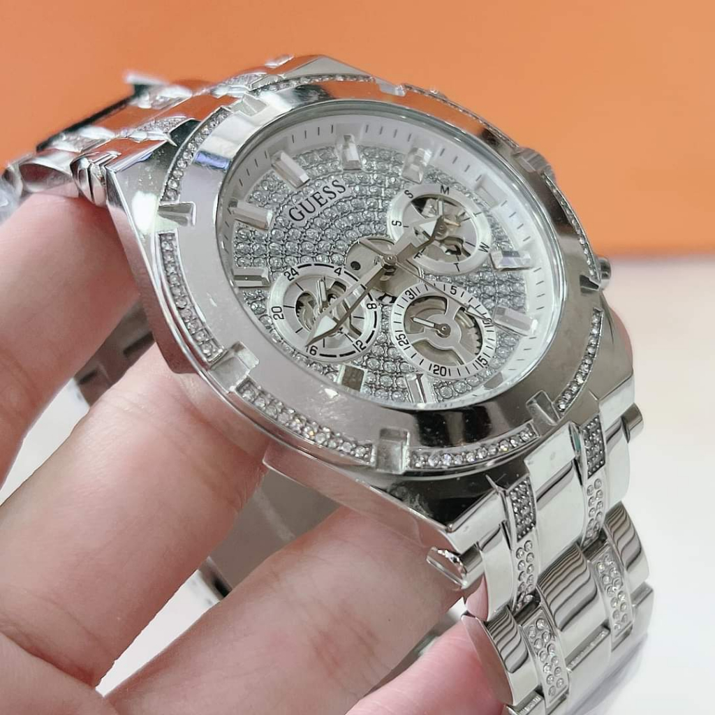 Đồng Hồ Nam Guess GW0261G1 Dây Thép, Size 44mm