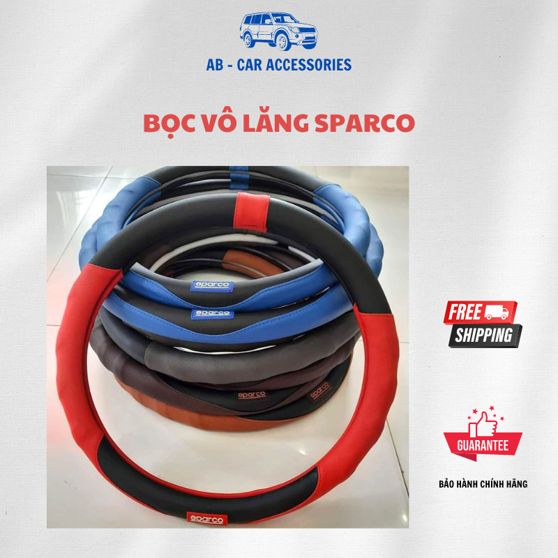 Bọc Vô Lăng SPARCO Đường Kính 38cm, 40cm, 42cm, 45cm Phù Hợp Xe 4-7 Chỗ, Xe Tải