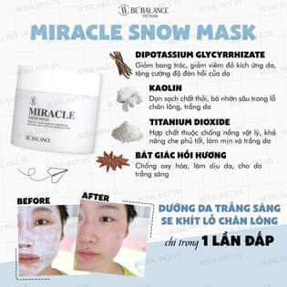 Mặt Nạ Ủ siêu trắng da Miracle Snow Mask BB