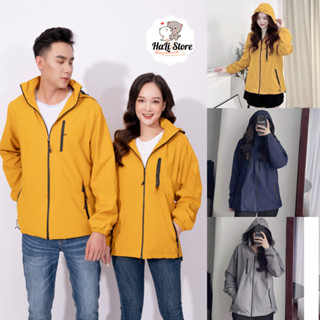 Áo khoác gió nam nữ 2 lớp chống nước, áo gió nam nữ 2 lớp có túi trong, nón có thể tháo rời